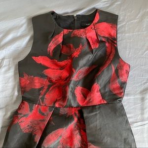 NWT Carmen Marc Valvo Red Cocktail Dress